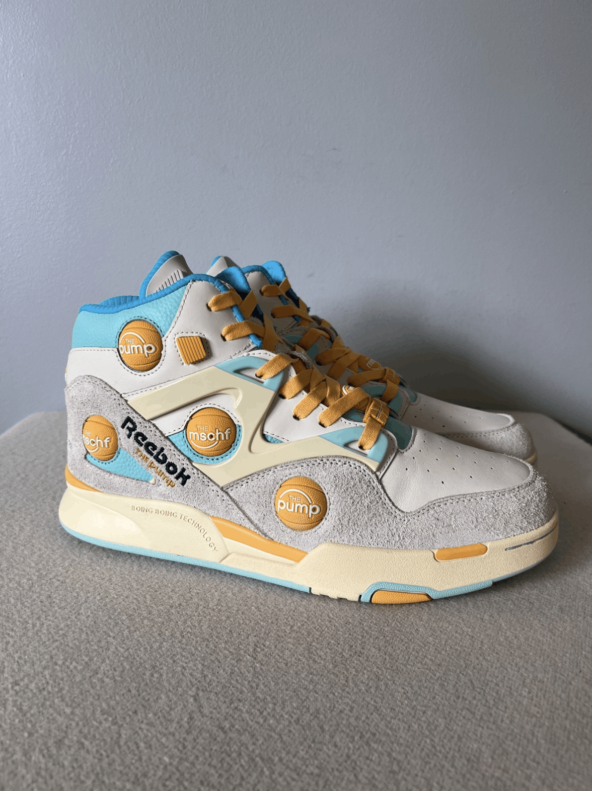 Reebok MSCHF Reebok Omni Zone IX in Yellow Blue Size US 10 / EU 43 - 1 Thumbnail