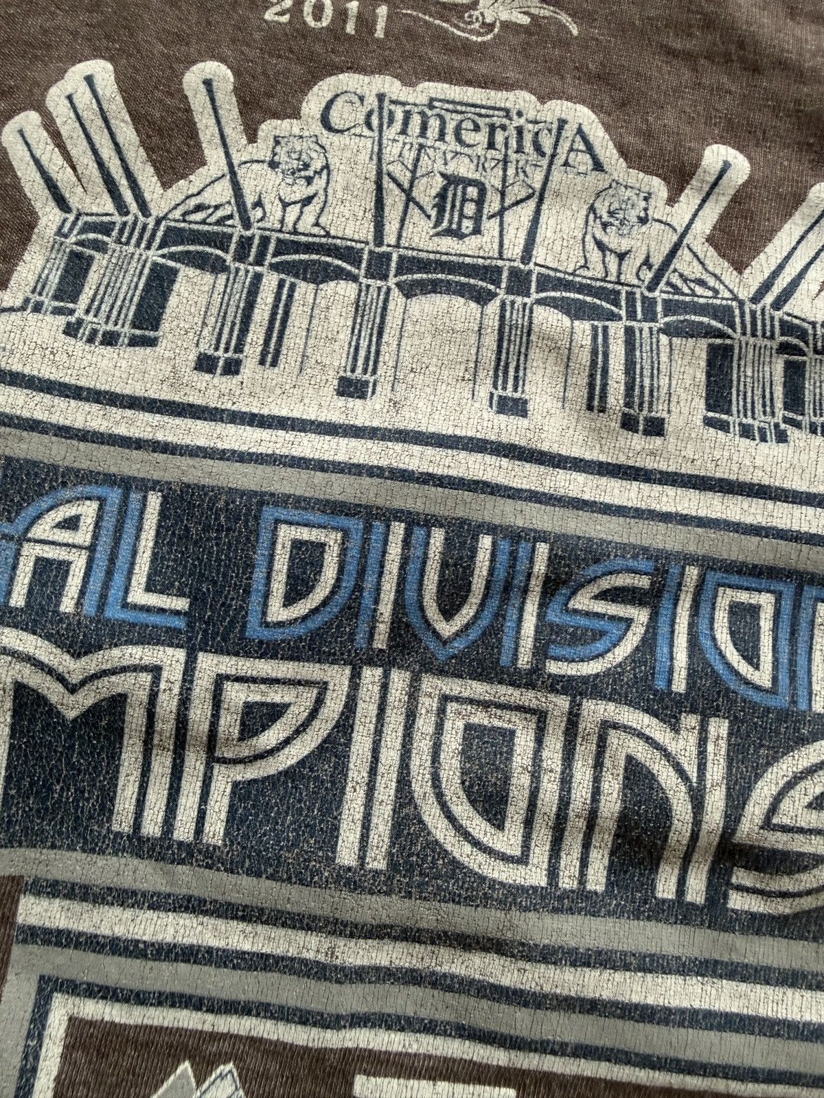 Vintage 2011 Detroit Tigers Division Champions Graphic Tee Size US XL / EU 56 / 4 - 3 Thumbnail