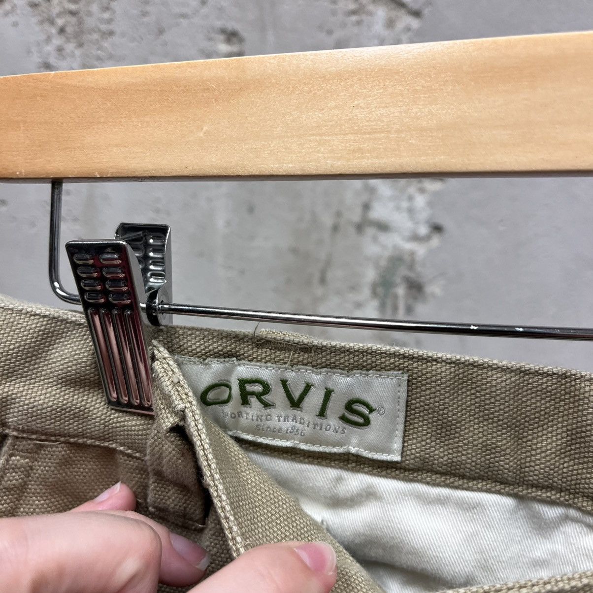 Orvis Orvis Khaki Canvas 100% Cotton Beige Tan Pants 34 Workwear Size US 34 / EU 50 - 4 Thumbnail