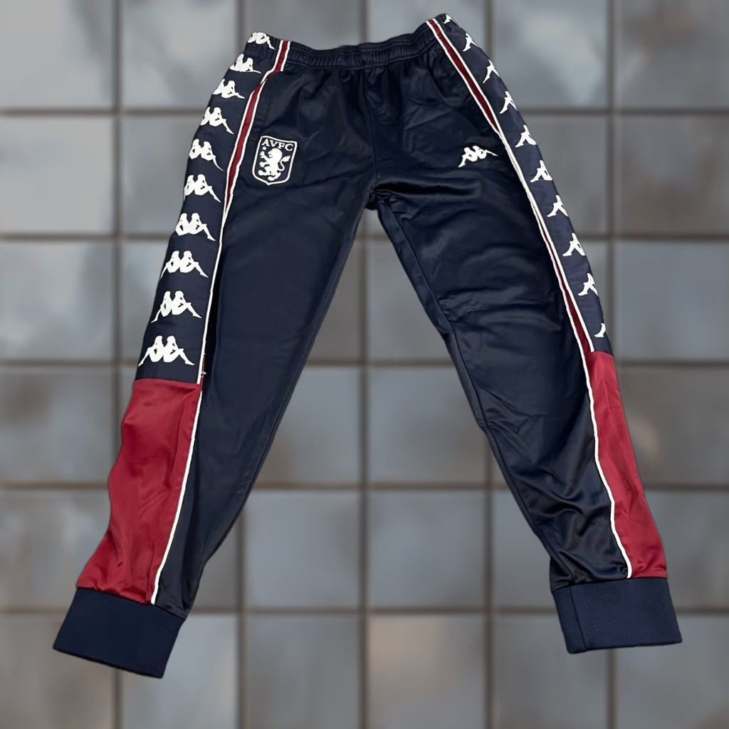 Kappa Kappa Gara Aston Villa Mens Track Pants Sweat Joggers Medium Blue Football Logo Trousers Bags Pockets Regular Vintage Men M Blue Football Logo Size US 31 - 1 Thumbnail