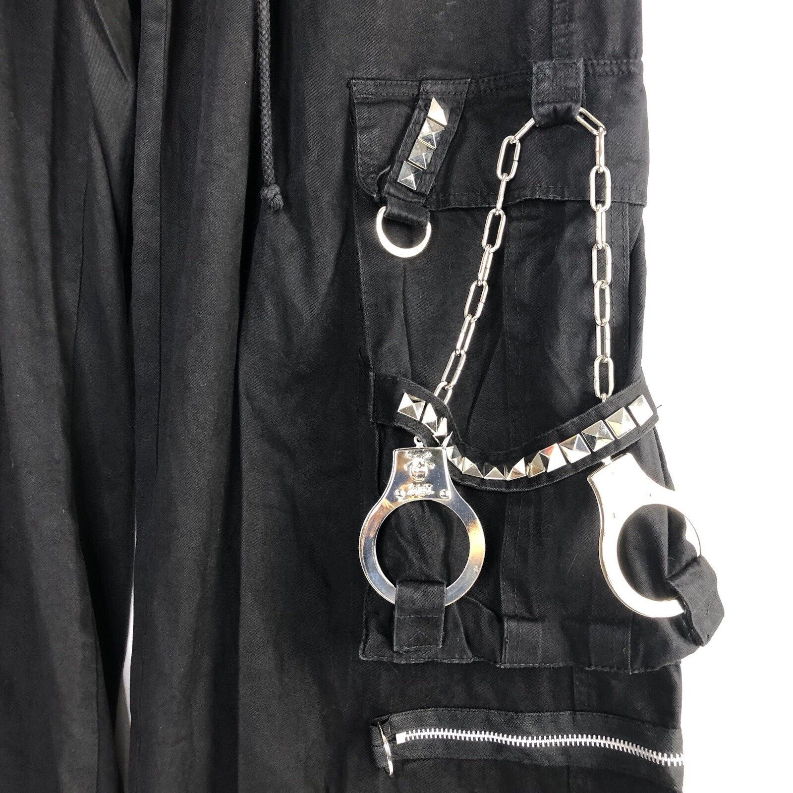 Tripp NYC Tripp NYC Y2K Baggy Bondage Black Pants L Goth Skate Grunge Size US 36 / EU 52 - 3 Thumbnail
