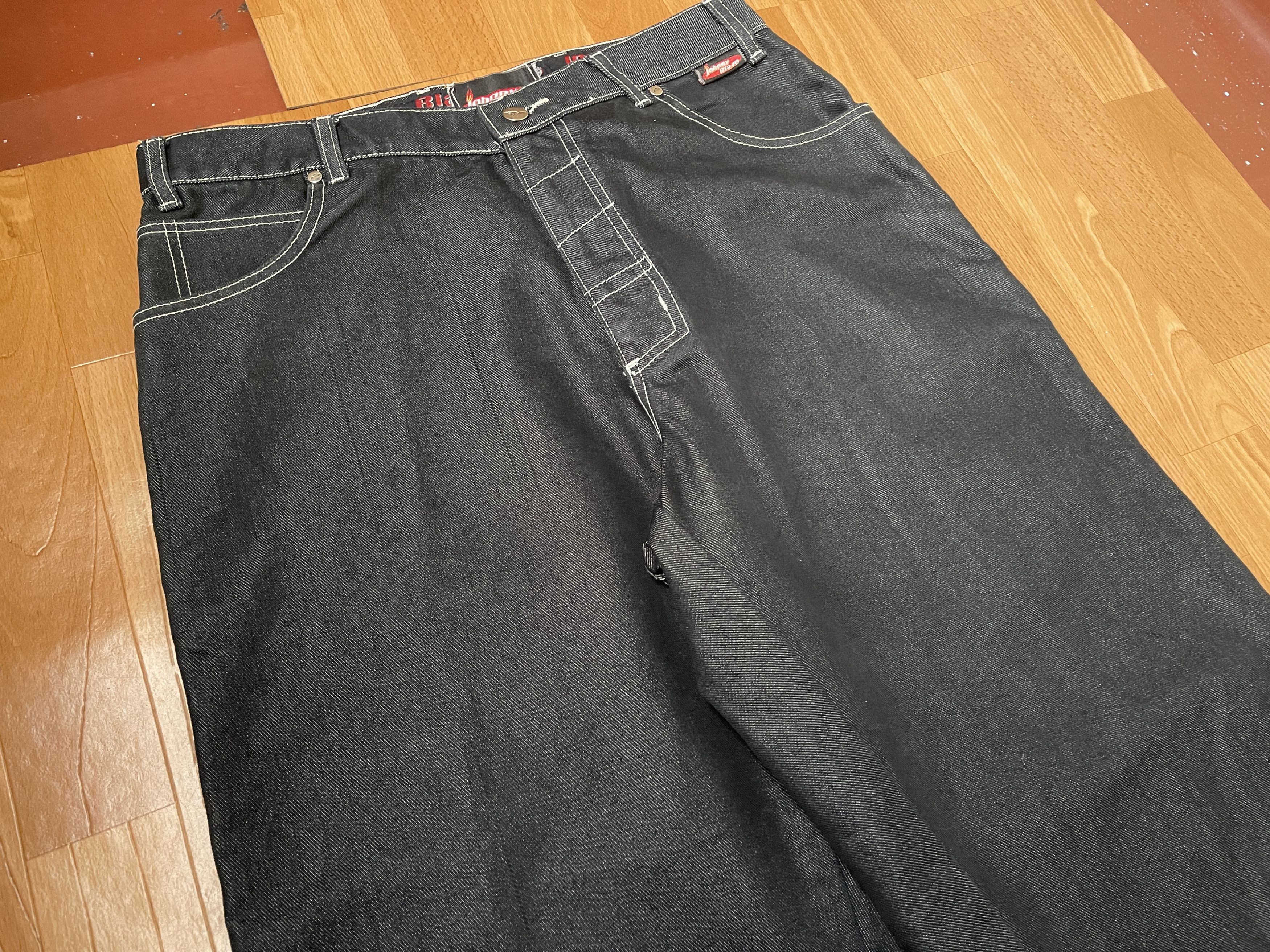 Wu-Tang Clan Johnny Blaze jeans shiny metallic silver baggy Wu Wear 34 Size US 34 / EU 50 - 7 Thumbnail