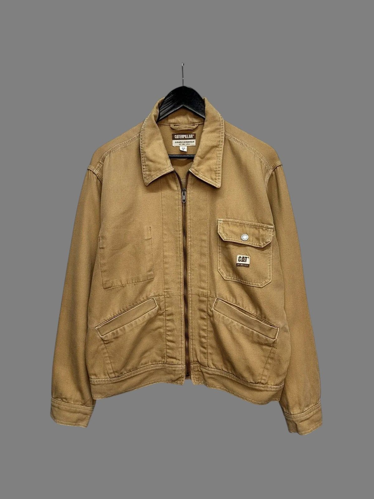 Japanese Brand Caterpillar Beige Workwear Jacket Utility Y2K Style Size US M / EU 48-50 / 2 - 2 Thumbnail