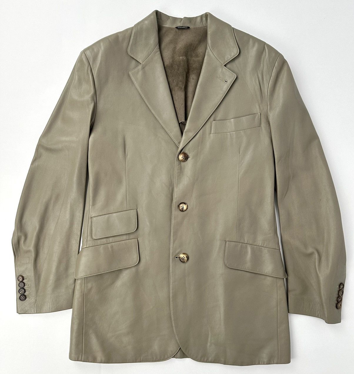 Hermes Hermes Lambskin Leather Classic Pockets Blazer Size 46S - 1 Thumbnail