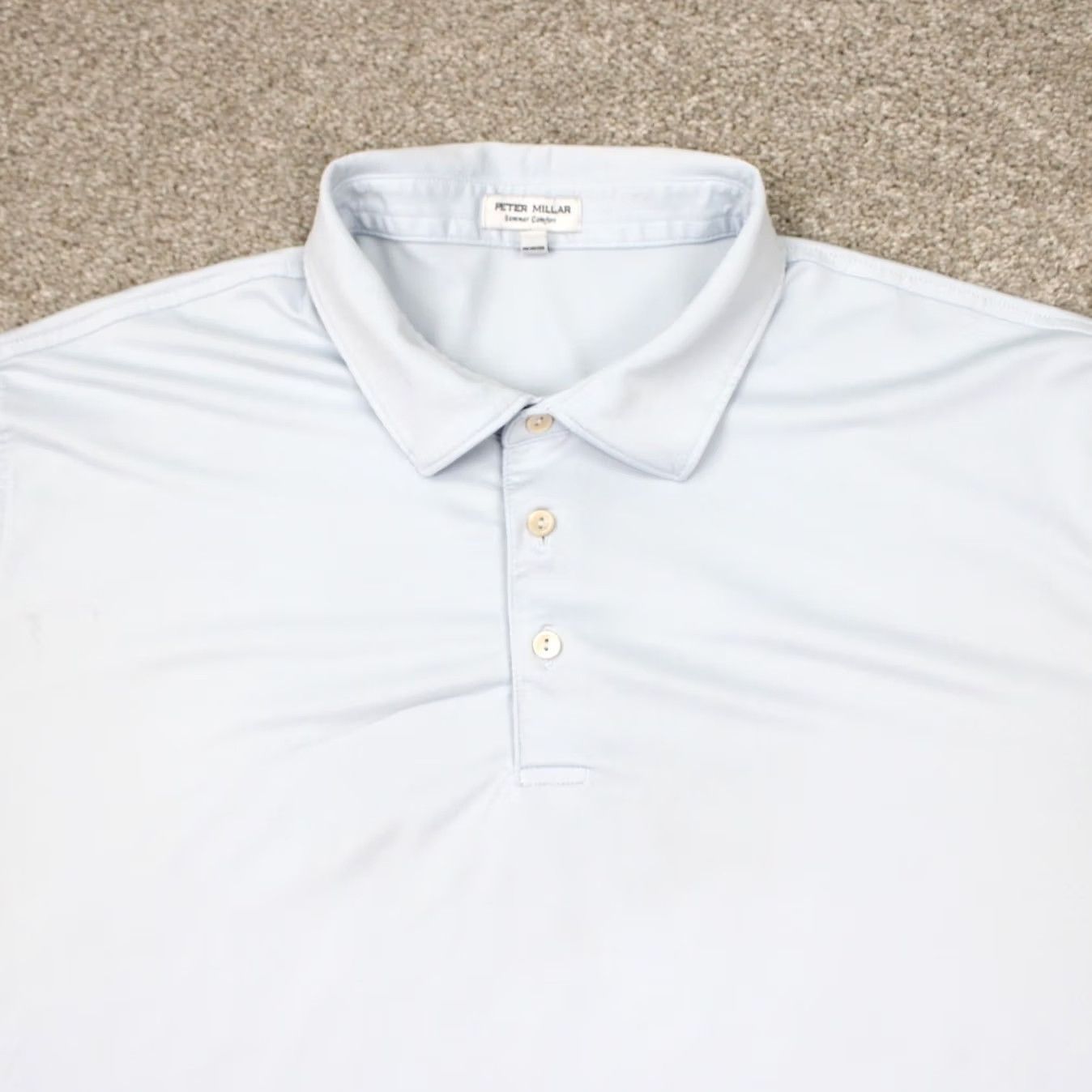 Peter Millar Peter Millar Summer Comfort Polo Shirt Mens 2XL Blue Poly Spandex Short Sleeve Golf Shirt Size US XXL / EU 58 / 5 - 7 Thumbnail