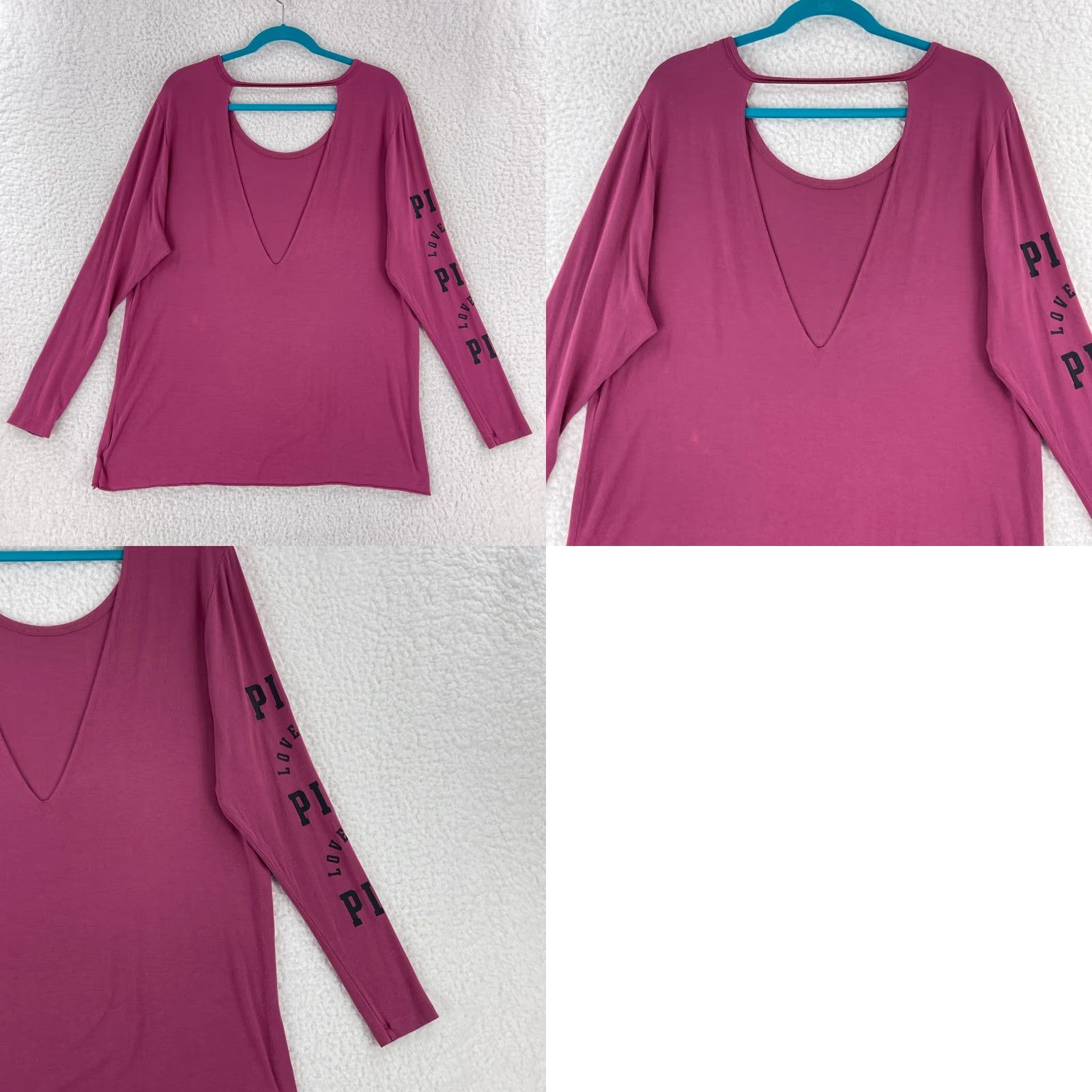 Victoria's Secret PINK Victoria's Secret Super Soft Shirt Womens Medium Mauve Long Sleeve Shirt Size M / US 6-8 / IT 42-44 - 9 Thumbnail