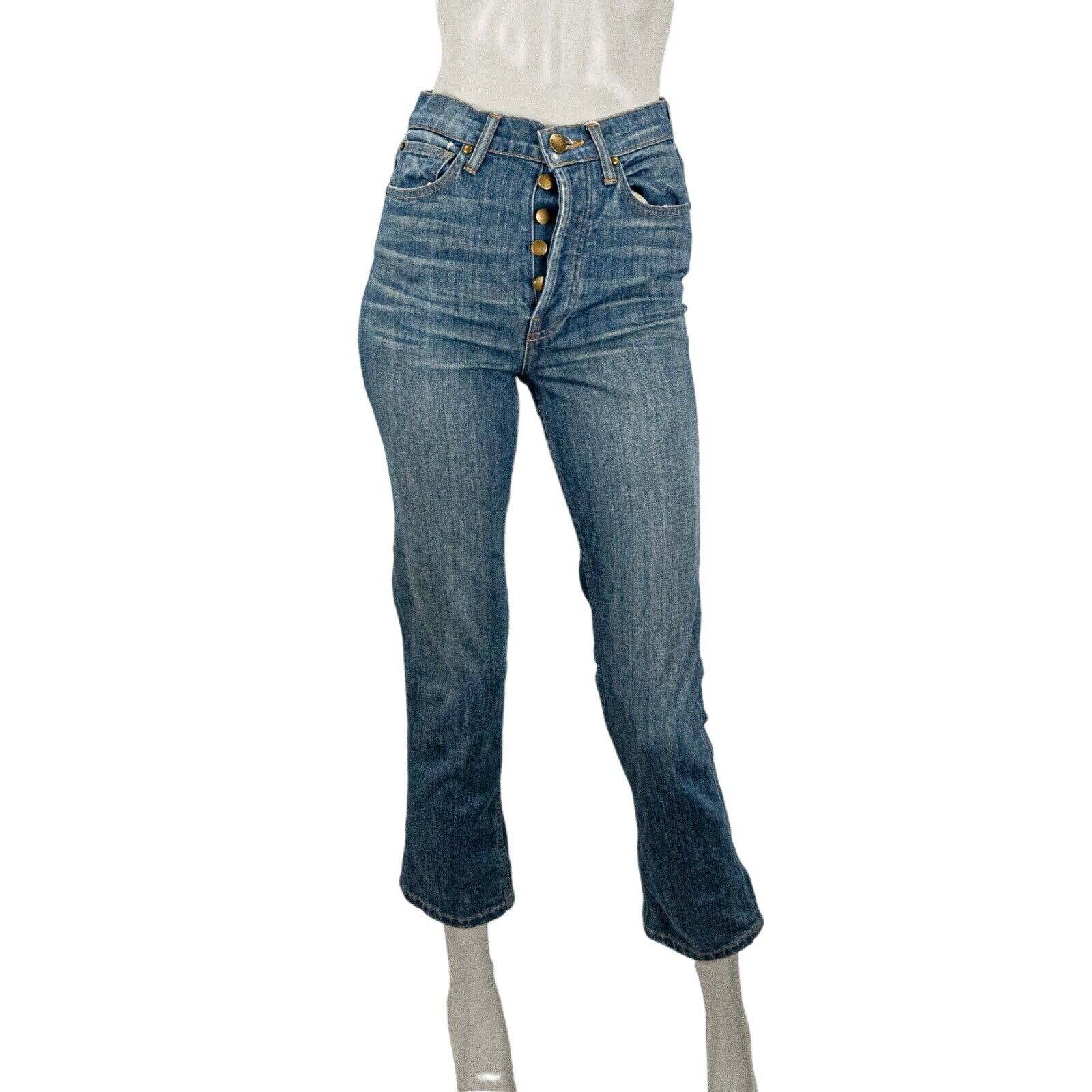 THE GREAT The GREAT. The Straight A Denim Jeans Ankle Crop in Blue Size 24" / US 00 / IT 34 - 1 Thumbnail