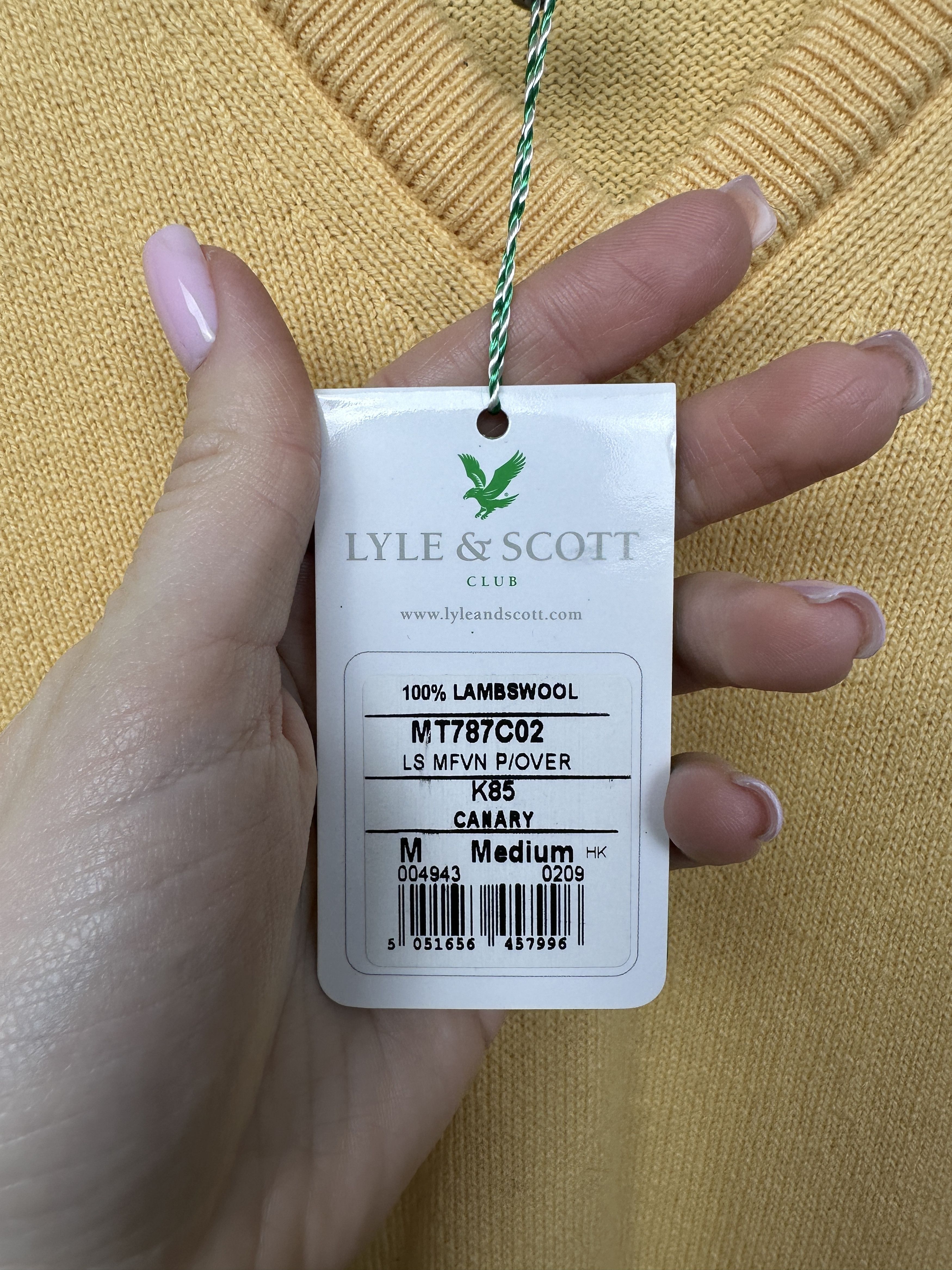 Lyle & Scott NEW!! Lyle & Scott Mens Wool V-Neck Sweater Jumper Size US M / EU 48-50 / 2 - 5 Thumbnail