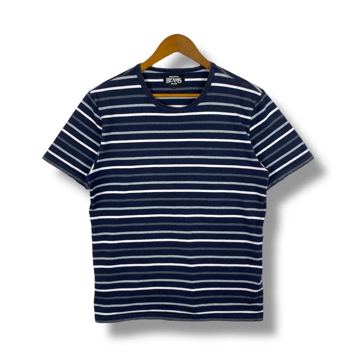Beams Japan Japanese Brand BEAMS Small Striped Tee Shirt Size US M / EU 48-50 / 2 - 1 Thumbnail