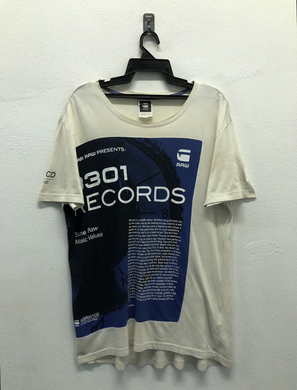 Vintage G-Star Raw 3301 Records T-Shirt