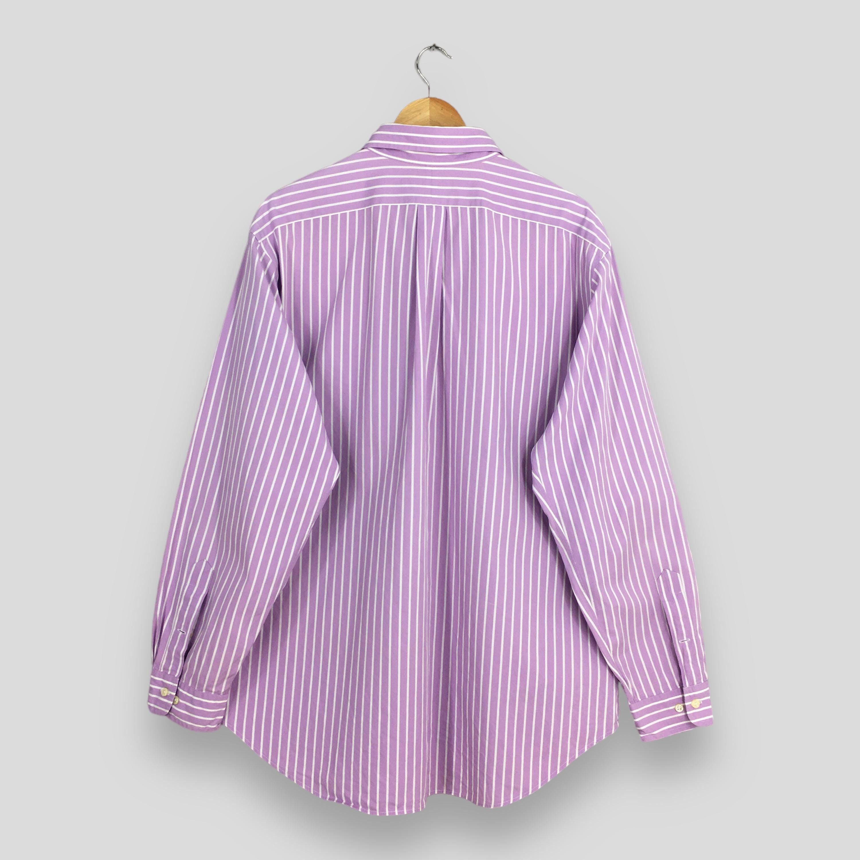 Polo Ralph Lauren × RRL Ralph Lauren × Ralph Lauren Vintage Polo Ralph Lauren Pink Striped Shirt 2XLarge Size US XXL / EU 58 / 5 - 6 Thumbnail