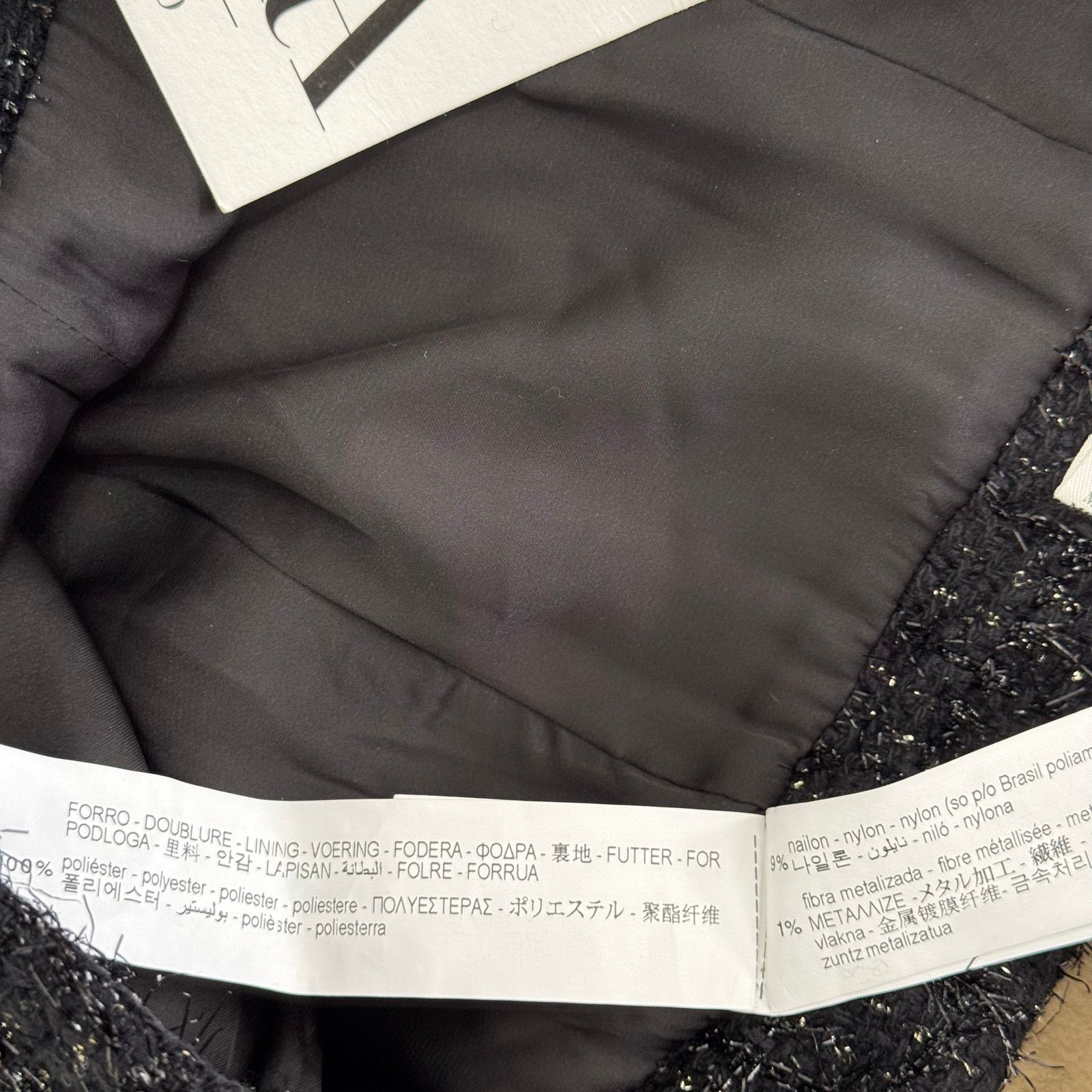 Zara Zara Studio Black Tweed Sparkle High Waisted Shorts Medium Size 30" / US 8 / IT 44 - 5 Thumbnail