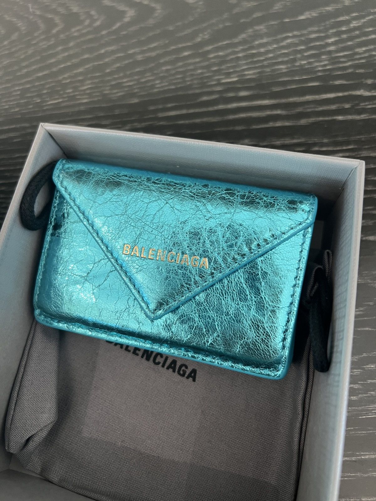 Balenciaga Metallic blue wallet with box Size ONE SIZE - 2 Thumbnail