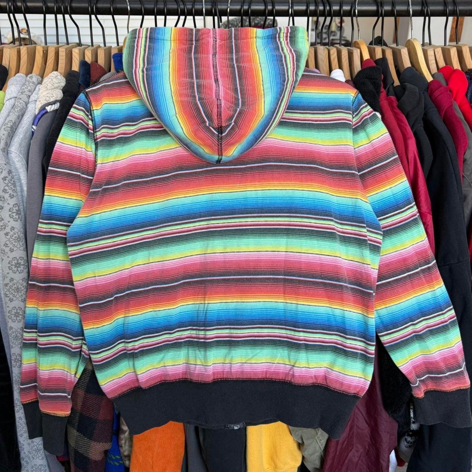 Other Vintage Y2K Women's CCS Striped Zip Up Light Hoodie Size XS / US 0-2 / IT 36-38 - 7 Thumbnail