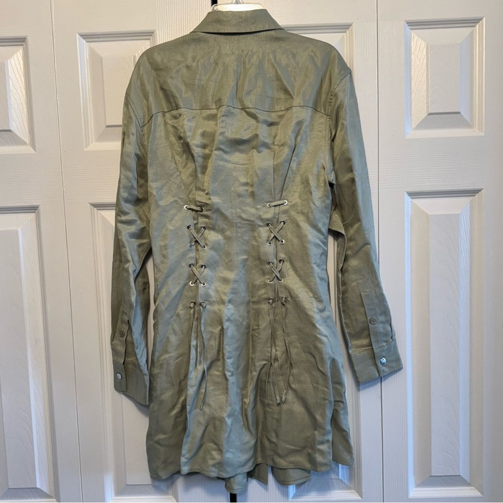 The Kooples NWT! The Kooples Elegant Green Button-Up Dress Size 0 (US S) Size XS / US 0-2 / IT 36-38 - 11 Thumbnail
