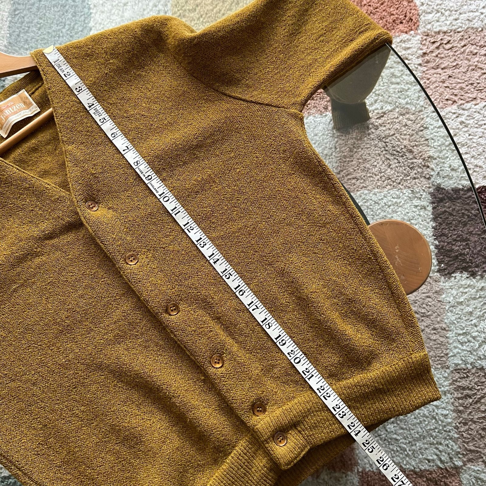 Jantzen 1970s Prep Golf Cardigan | "Three Under" Mustard Knit | M Size US M / EU 48-50 / 2 - 13 Thumbnail