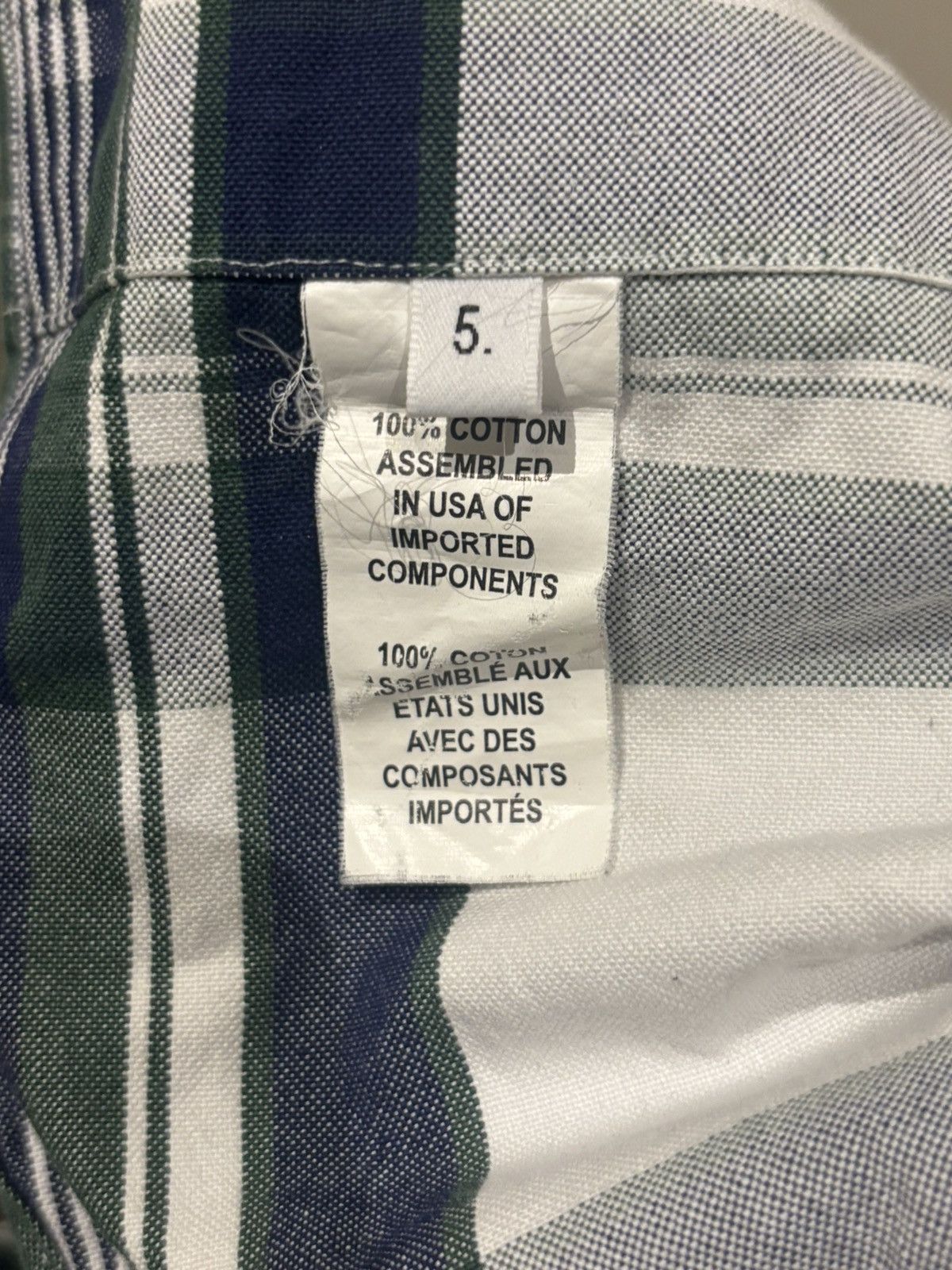 Thom Browne Thom Browne Classic Plaid Oxford Shirt Navy/Green Size US XXL / EU 58 / 5 - 4 Thumbnail