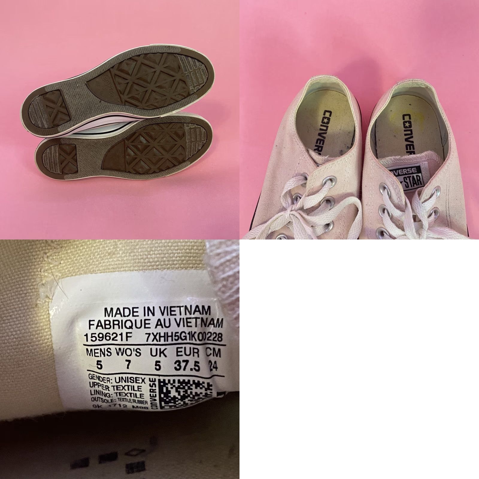 Converse Converse All Star Chuck Taylor OX Sneakers 159621F Rose Pink Mens 5 Womens 7 Shoes Sneaker Walking Outdoors Colorful Lightweight Breathable Logo Size US 5 / IT 35 - 8 Thumbnail
