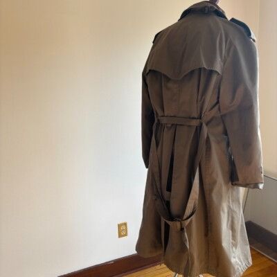 Other Vintage Trench Coat Classic Double Breasted Belted Long Rain Size S / US 4 / IT 40 - 9 Thumbnail