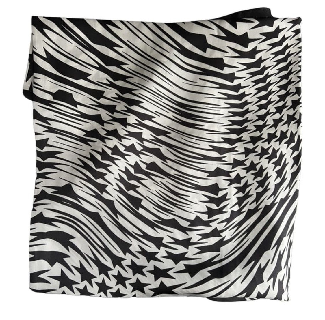 H&M × Mugler × Thierry Mugler Pure silk scarf Mugler Stars B&W Size ONE SIZE - 3 Thumbnail