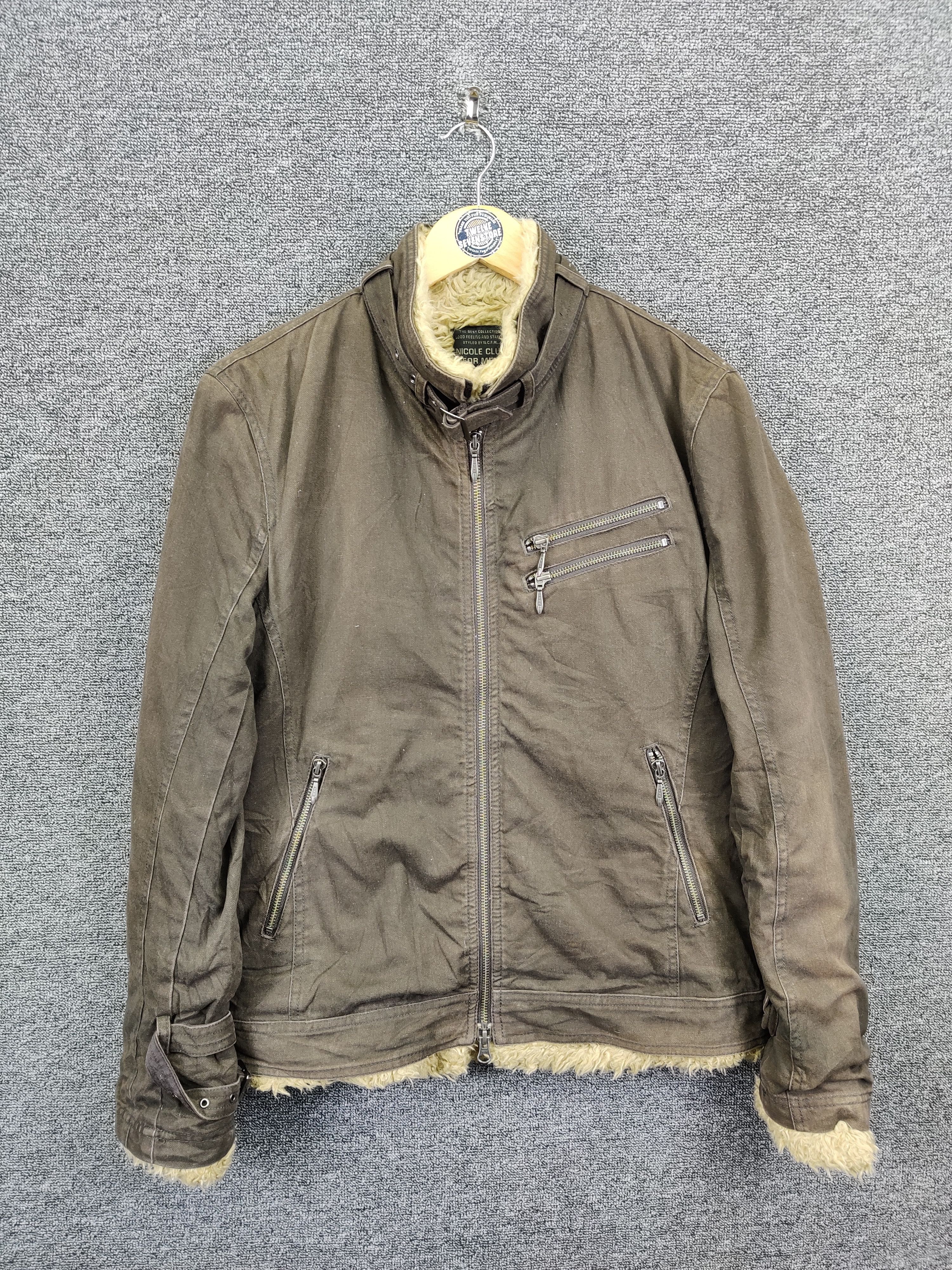 Nicole Club Vintage Nicole Club For Men Shearling Studded Jacket Size US M / EU 48-50 / 2 - 1 Thumbnail