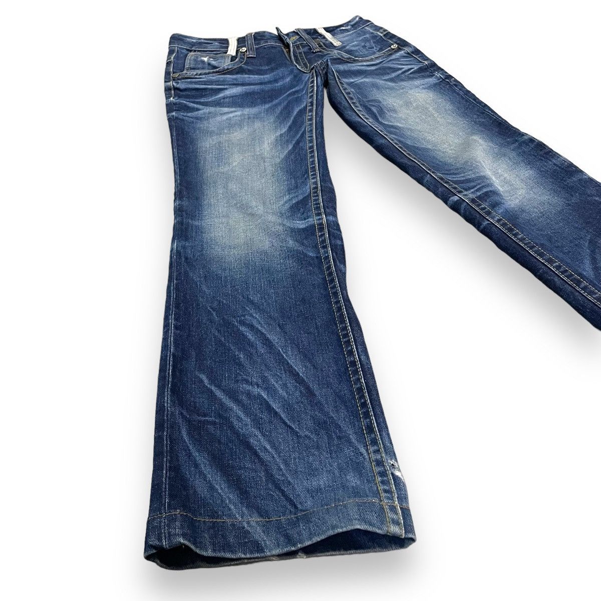 Hysteric Glamour 🇯🇵 CONCERT CLUB BY LOLITA BUCKLE WASHED DENIM PANTS Size 30" / US 8 / IT 44 - 3 Thumbnail