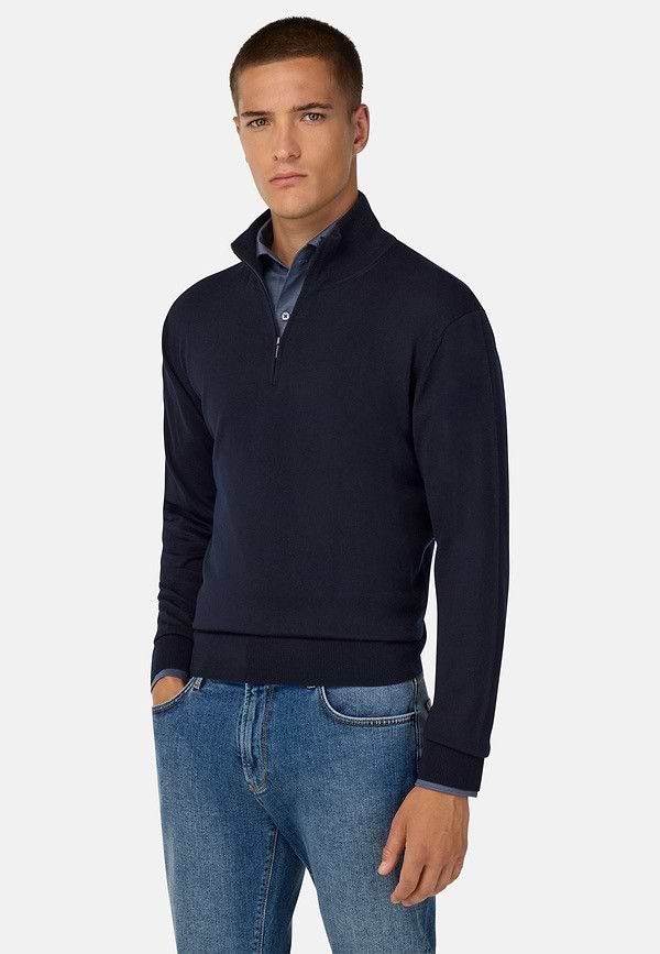 Ashworth VINTAGE Ashworth Merino Wool Half Zip Jumper Men’s Navy Blue Size US L / EU 52-54 / 3 - 13 Thumbnail
