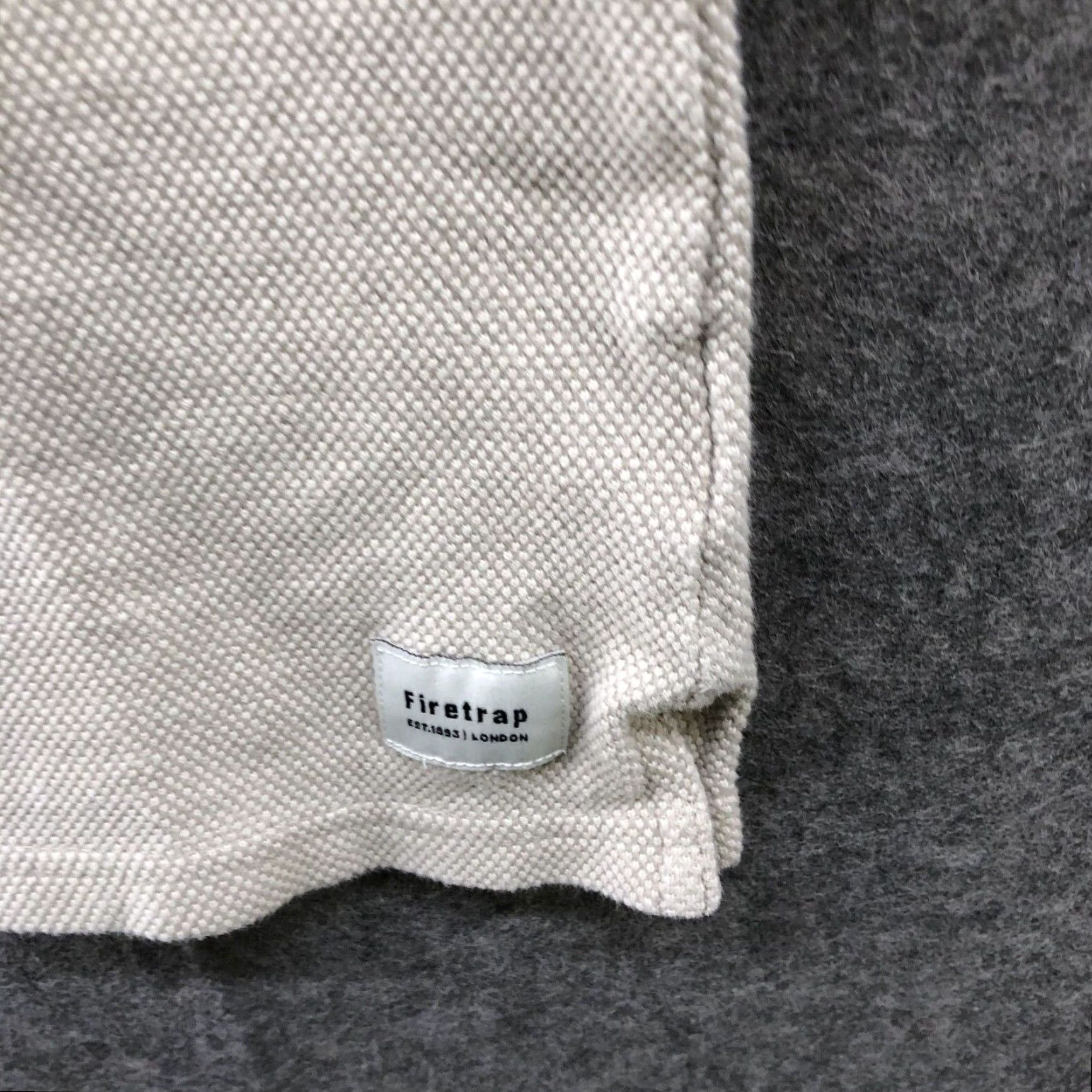 Firetrap Firetrap Mens Polo Shirt Small Beige Short Sleeve 1/4 Zip Cotton Mens Size US S / EU 44-46 / 1 - 4 Thumbnail