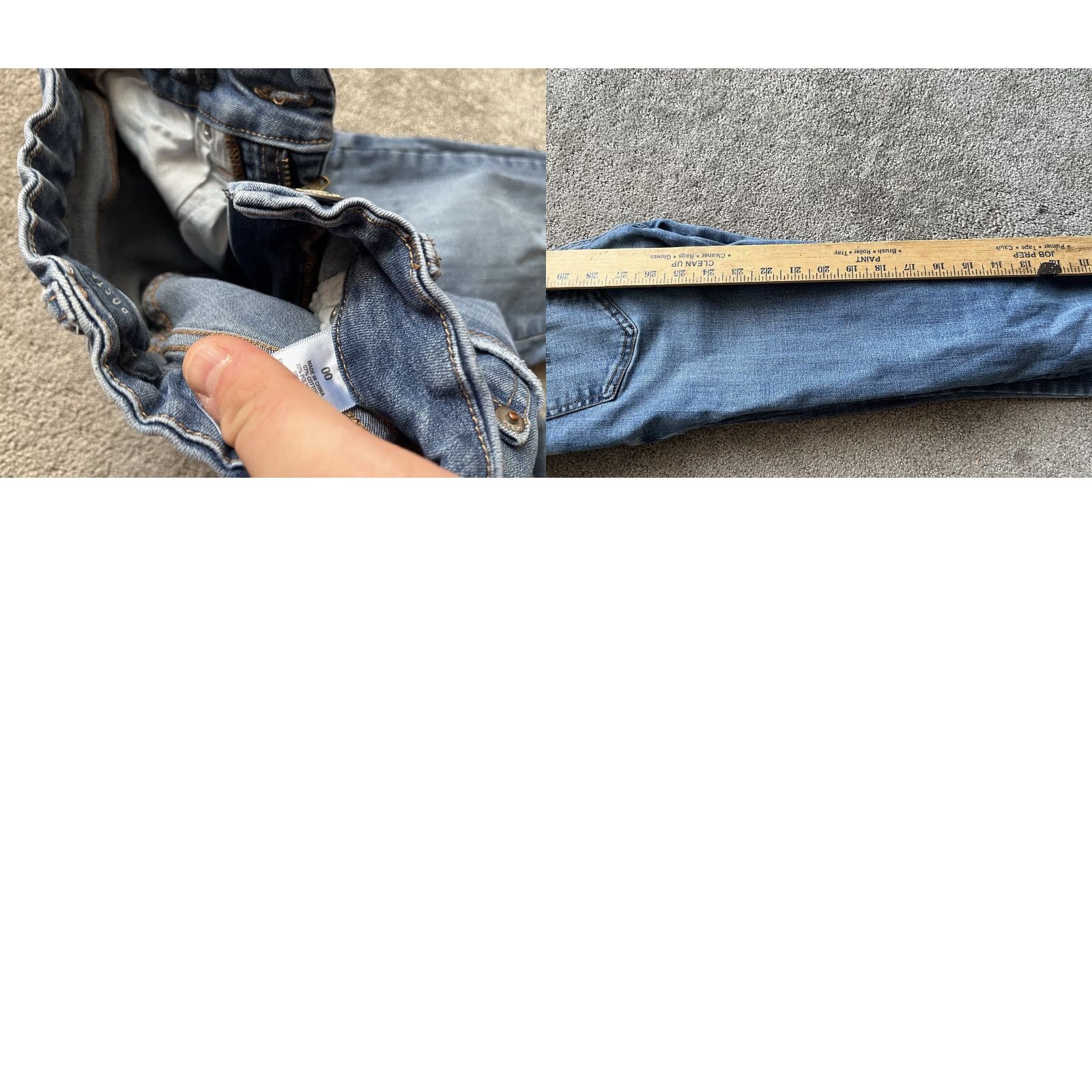 Vintage Aéropostale Jeans 00 Hi Rise Distressed Stretch Denim 5-Pocket Blue Regular Womens Size 24" / US 00 / IT 34 - 8 Thumbnail