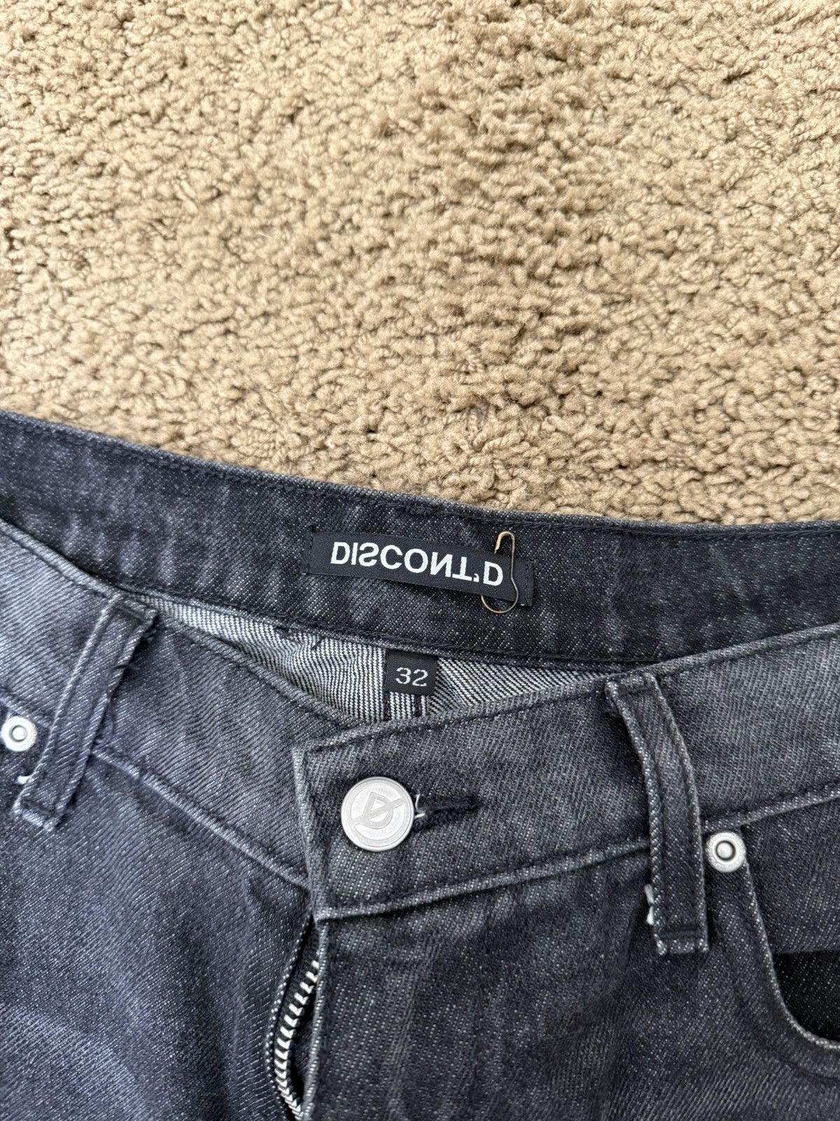 Other Discont’d Baggy Charcoal Denim Jeans Size US 32 / EU 48 - 4 Thumbnail