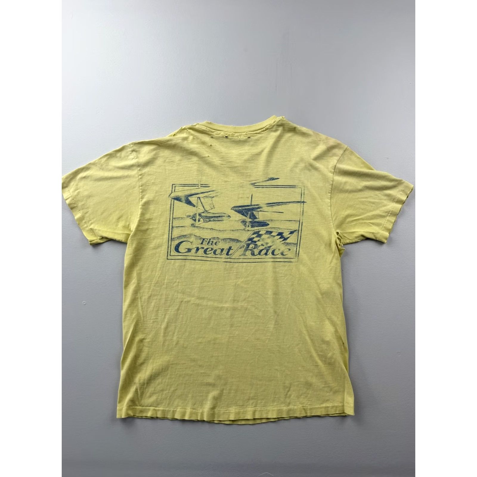 Hanes VINTAGE Hanes Shirt Mens L Yellow Lookout Mountain Great Race Glider Tee USA VTG Size US L / EU 52-54 / 3 - 2 Thumbnail