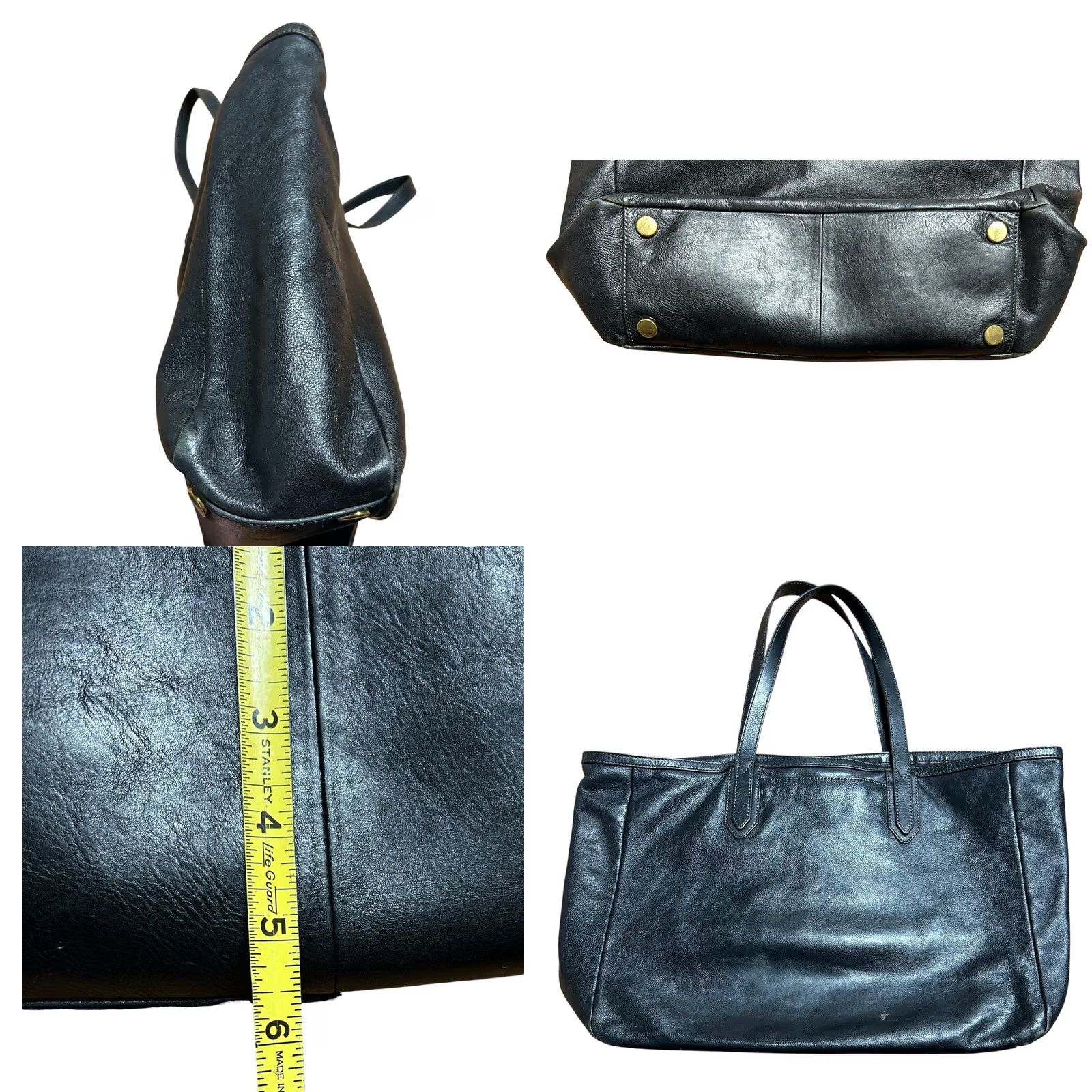 Fossil Fossil Sydney Shopper Tote Shoulder Bag Large Black Leather Women's Purse Size ONE SIZE - 8 Thumbnail