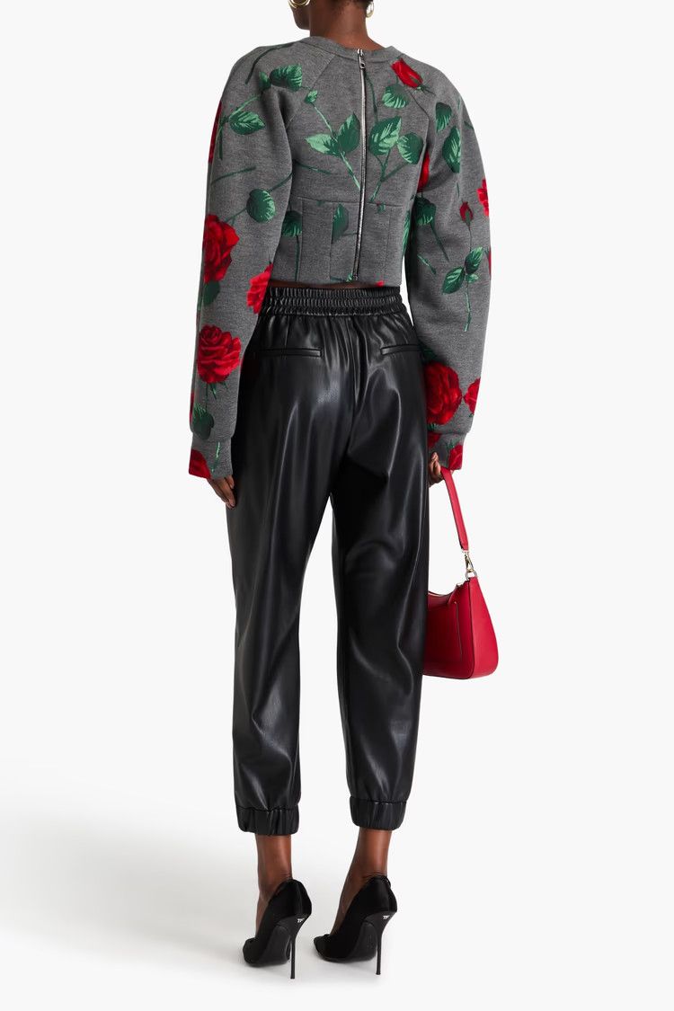 Dolce & Gabbana o1y0925 Rose Flower Sweatshirt in Gray Size S / US 4 / IT 40 - 3 Thumbnail