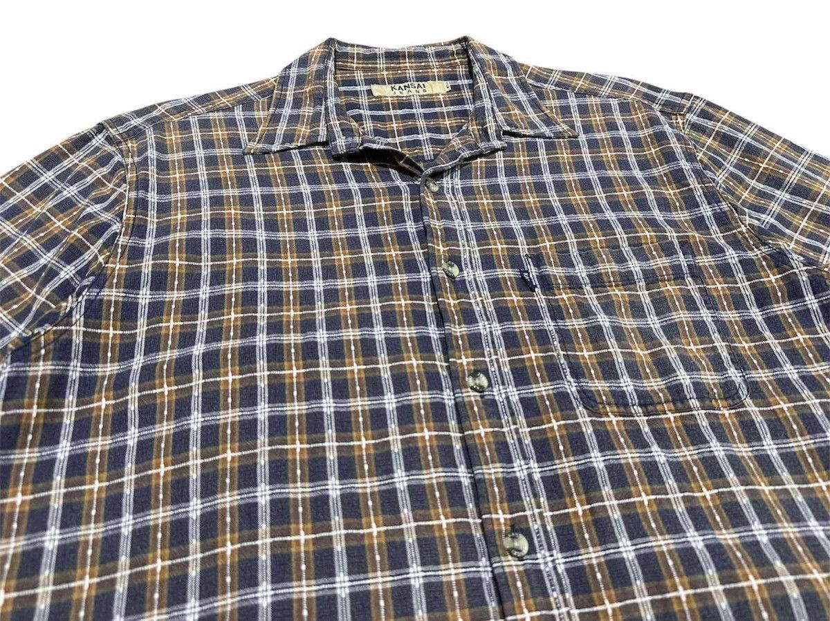 Kansai Yamamoto 🔥Vintage Kansai Yamamoto Shirt Plaid Short Sleeve Size US L / EU 52-54 / 3 - 2 Thumbnail