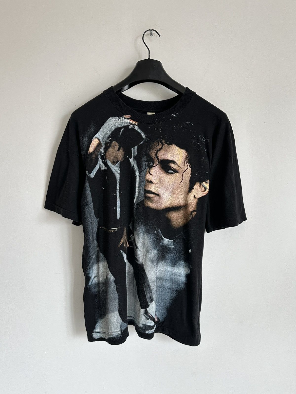 image of Band Tees x Michael Jackson 1992 Dangerous Tour in Black, Men's (Size XL)