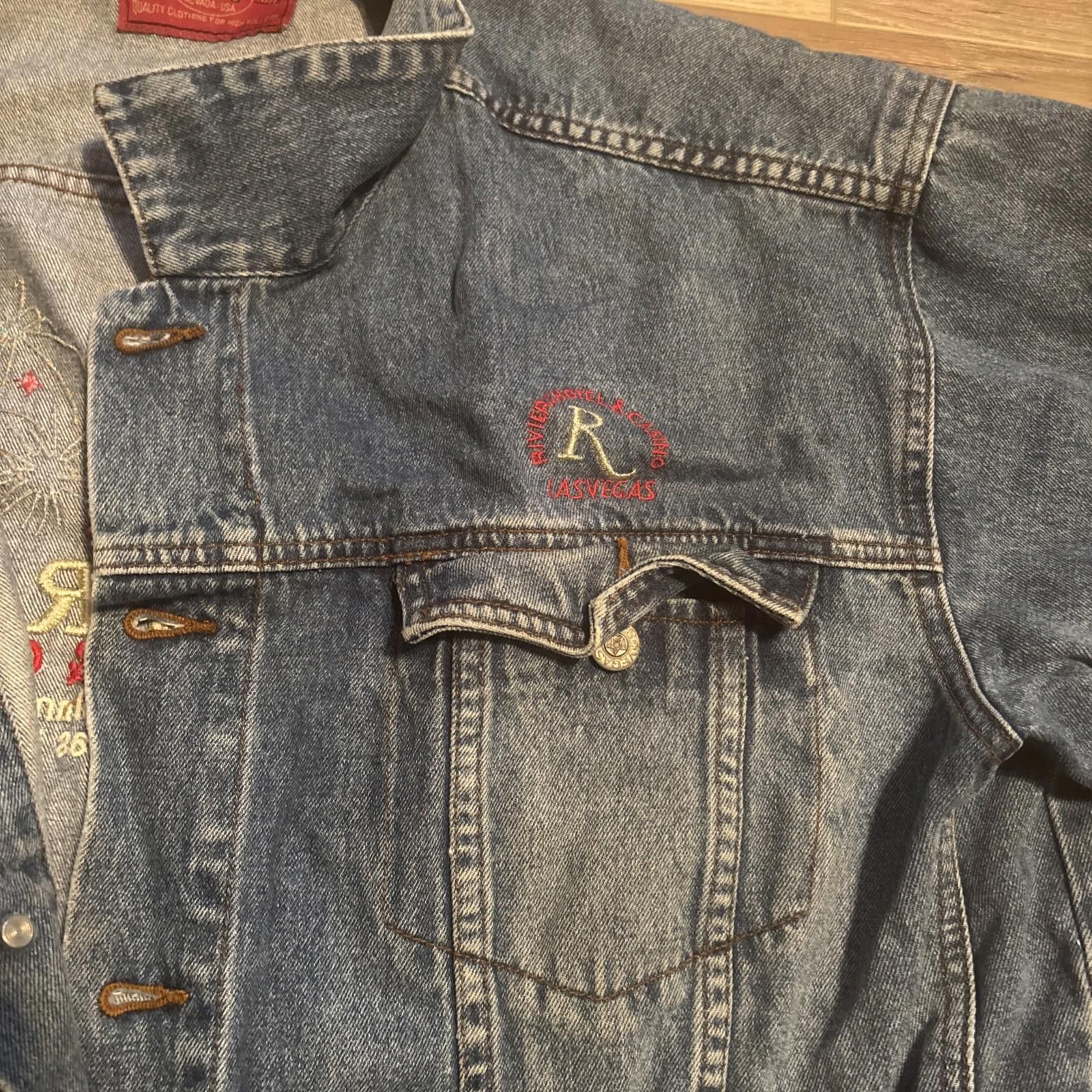 Other Vintage Denim Jean Jacket XL Riviera Blues Casino LAS VEGAS Size US XL / EU 56 / 4 - 4 Thumbnail