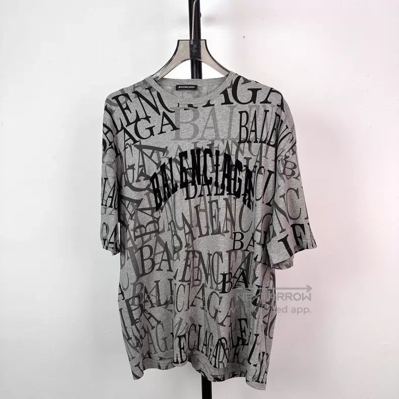 Balenciaga Balenciaga Logo Printed Short Sleeve T-Shirt Size US M / EU 48-50 / 2 - 1 Thumbnail