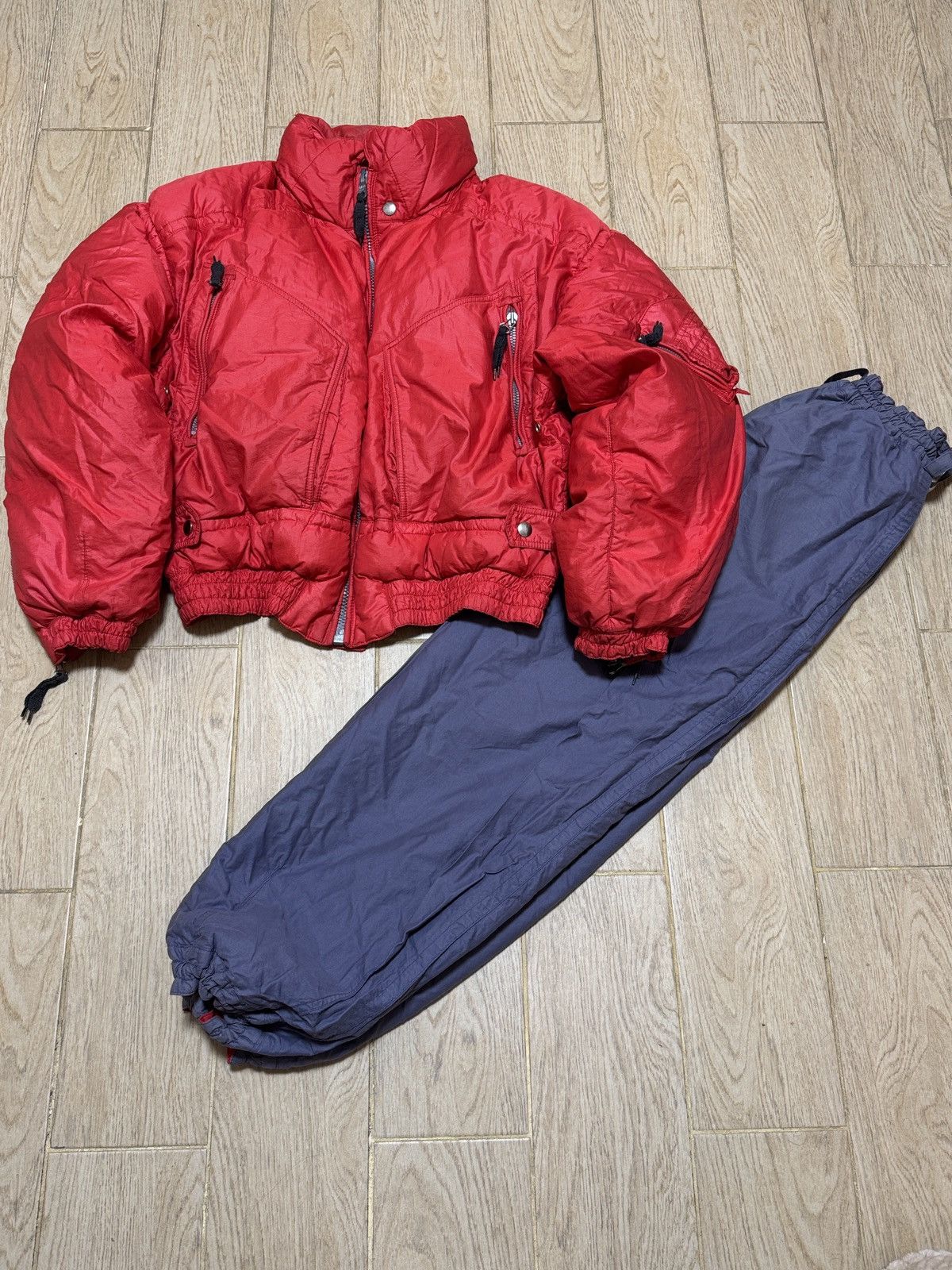 JET SET Vintage JETSET Full Ski Suit Puffer Jacket / Two Sided Pants Size US M / EU 48-50 / 2 - 5 Thumbnail