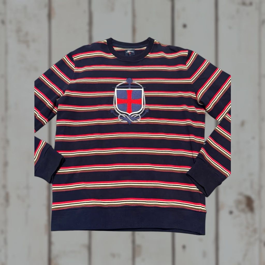Noah NOAH NY Nautical Stripe Core Logo Anchor Sweatshirt FW17 AUTHENTIC Size L Rare Size US L / EU 52-54 / 3 - 1 Thumbnail