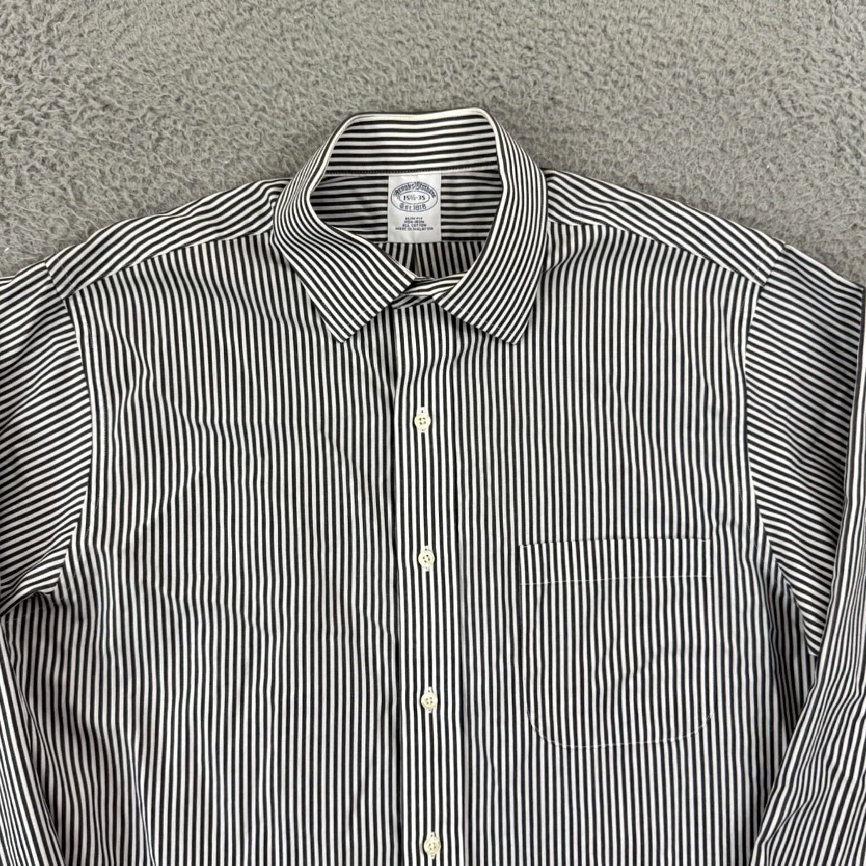 Brooks Brothers Brooks Brothers Shirt Mens Medium Slim Button-Up Long Sleeve Striped Preppy 1818 Regent City Classic Casual Formal Workwear Size US M / EU 48-50 / 2 - 3 Thumbnail