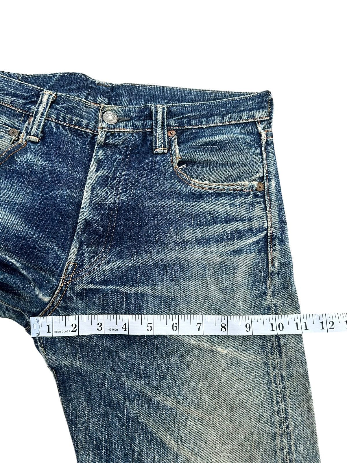 Kapital Vintage Full Count Selvedge Distressed Repair Denim Jeans Size US 30 / EU 46 - 21 Thumbnail