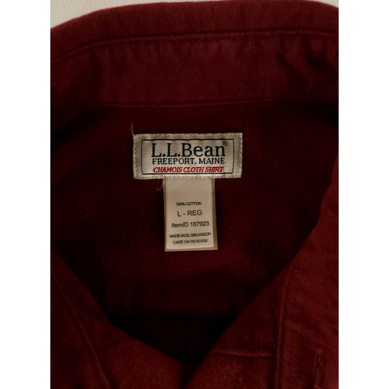 Vintage LL Bean Chamois Button Up Shirt Red Burgandy Long Sleeve Mens L Size US L / EU 52-54 / 3 - 2 Thumbnail