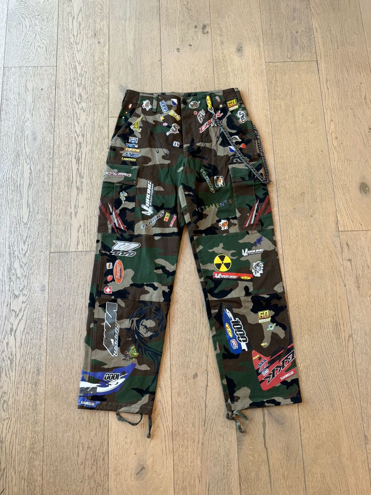 Vetements Vetements 18FW Camoflage Sticker Cargo Pants | Grailed