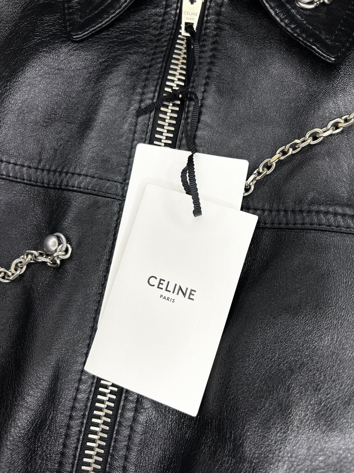 Celine F/W 21 Chained Leather Bomber Size US L / EU 52-54 / 3 - 22 Thumbnail