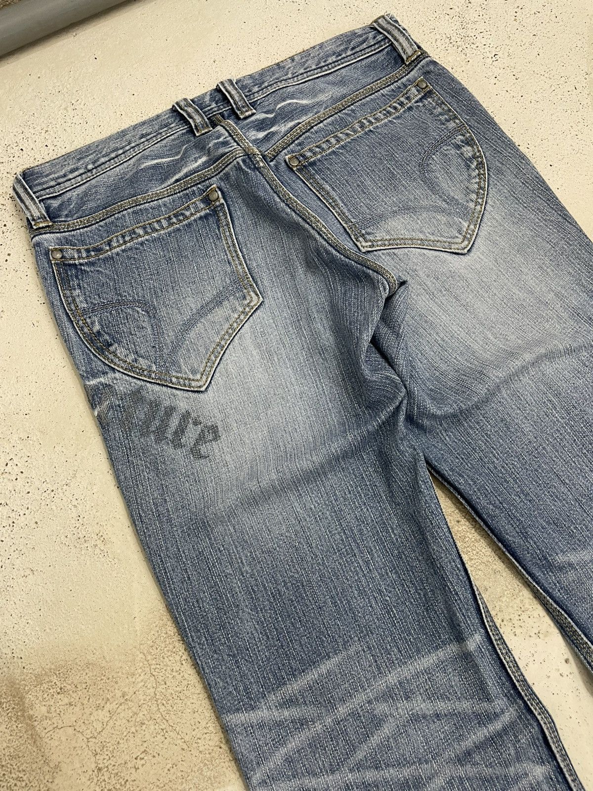 HIDEAWAYS × Nicole Club Hideaways Nicole Light Wash Whisker Y2K Design Size US 30 / EU 46 - 12 Thumbnail