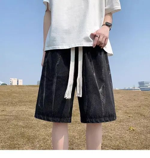 Japanese Brand Hirose x Aoki Black High Street Vintage Casual Denim Shorts Size US 28 / EU 44 - 1 Thumbnail