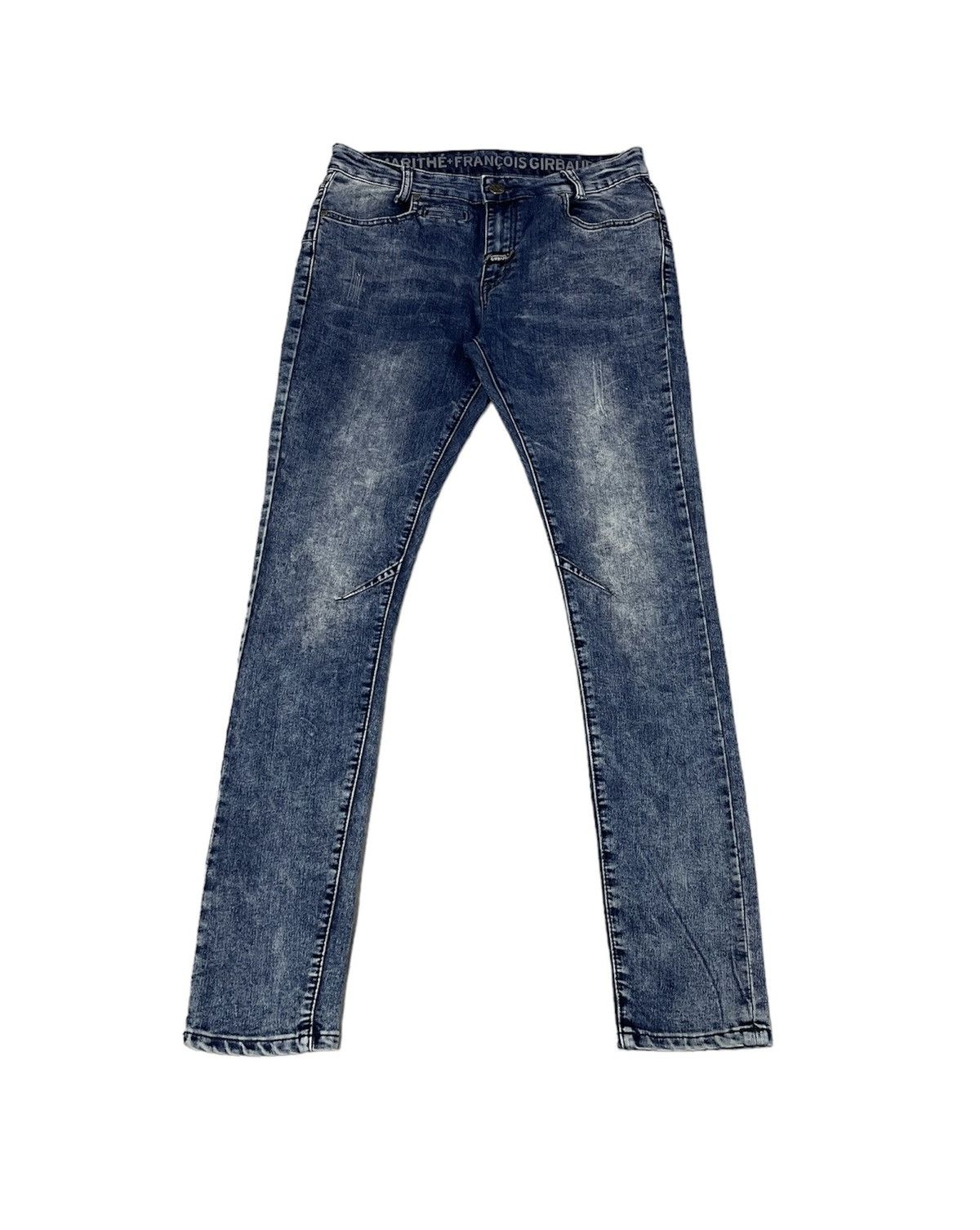 image of Marithe Francois Girbaud Mfg Acid Wash Jeans in Blue, Men's (Size 31)