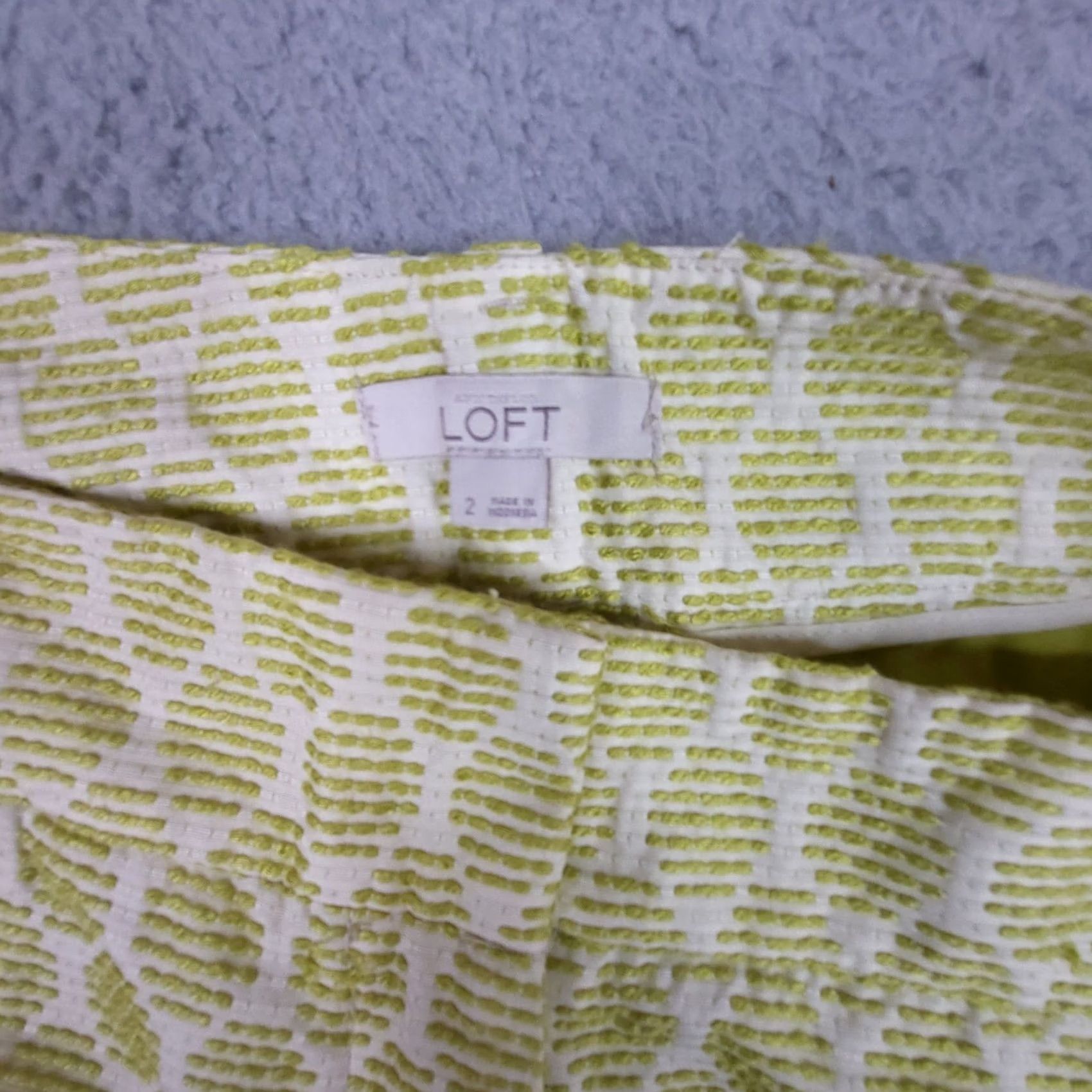 Loft LOFT Yellow Jacquard Shorts with Pockets Women Size 2 Regular Front Flat Pocketed Size 26" / US 2 / IT 38 - 6 Thumbnail