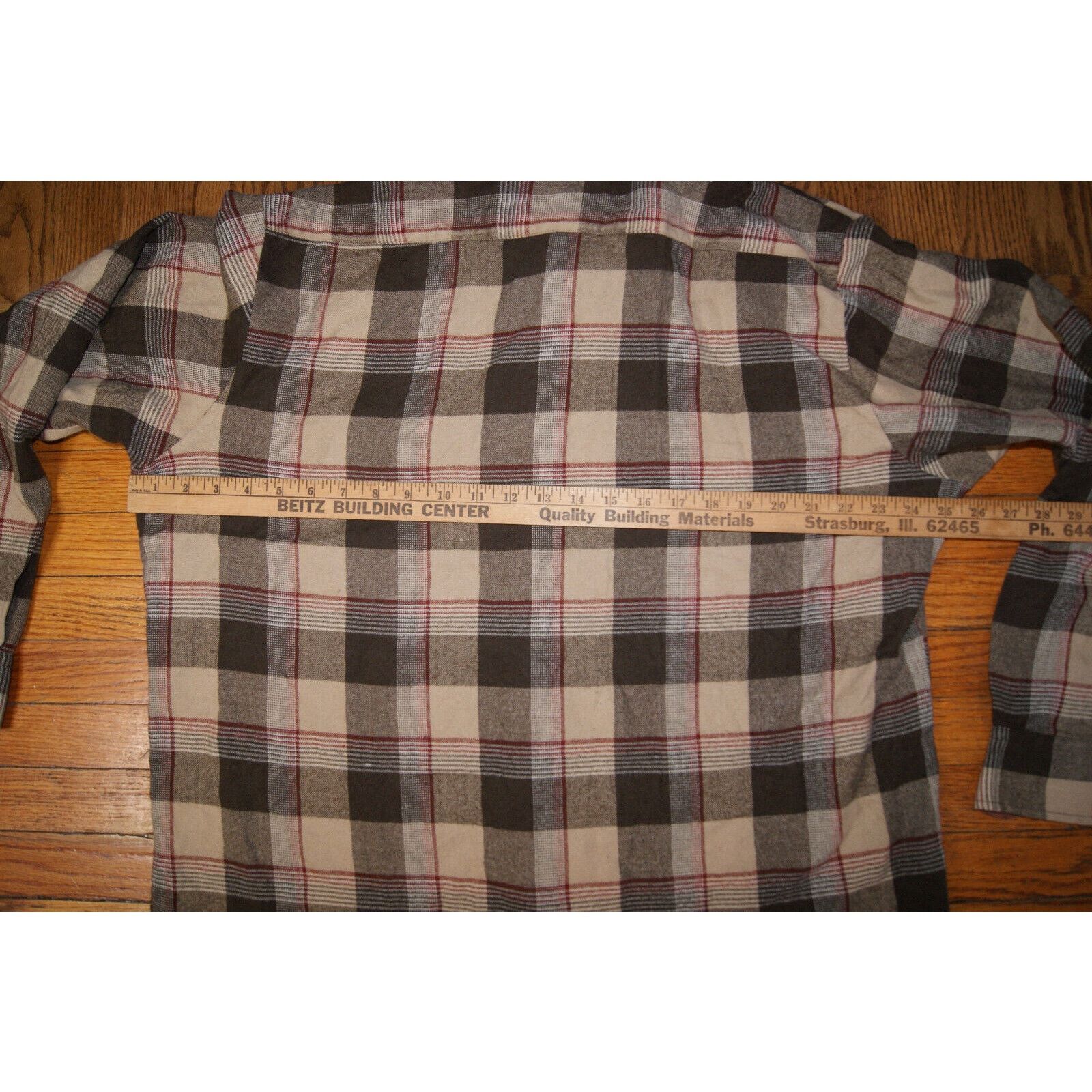 Sears VTG Sears Mens Flannel Shirt XL 17-17.5 Plaid Rockabilly Size US XL / EU 56 / 4 - 7 Thumbnail