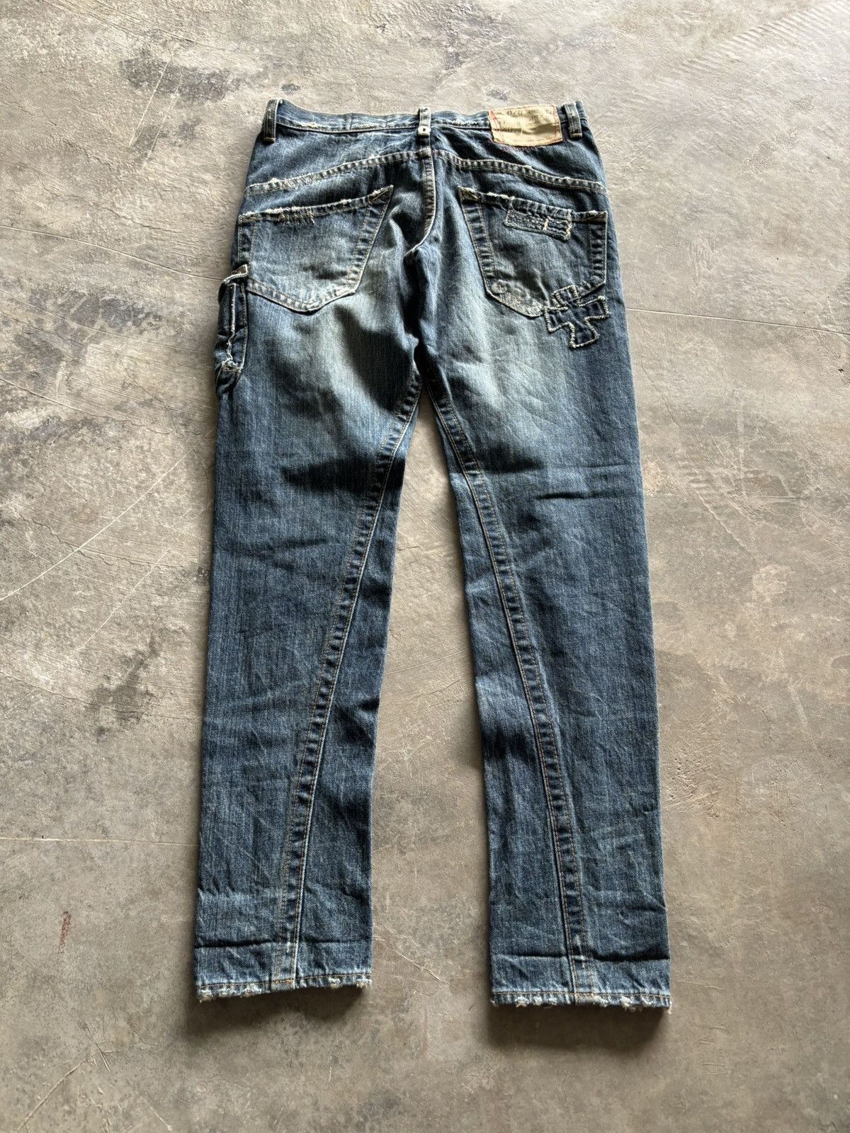 20471120 × Japanese Brand distressed Antgauge sashiko boro side pocket punk cross Size US 31 - 13 Thumbnail